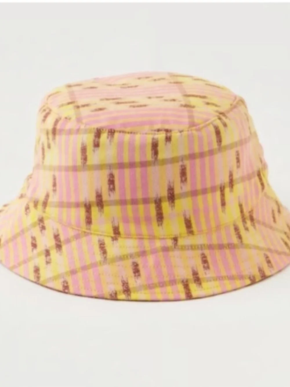 AERIE Abstract Pink & Yellow Bucket Hat - NWT $25 MSRP